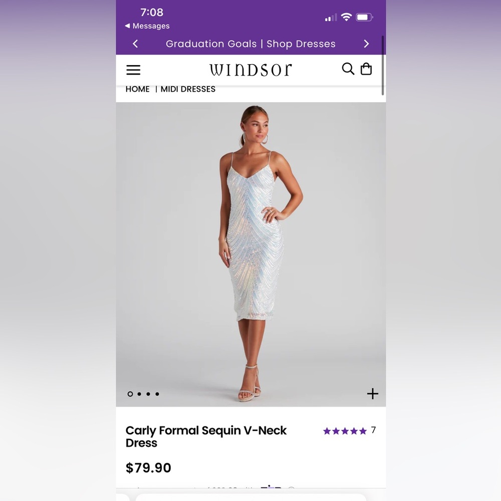 Beautiful white sequin dress